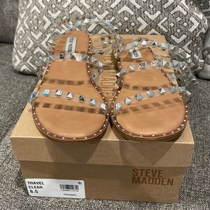 Steve Madden Travel Clear Sandals